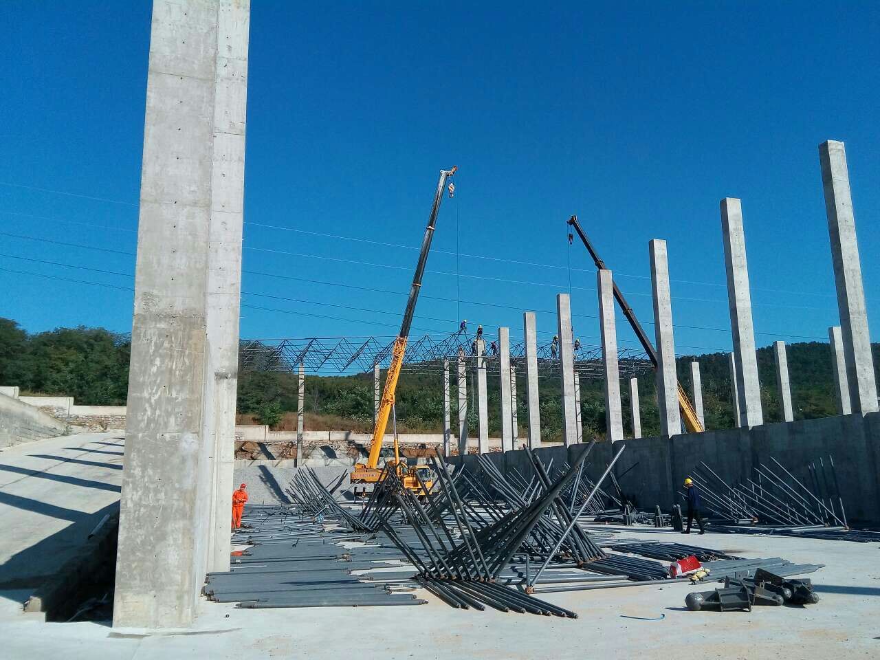 天水搅拌站网架